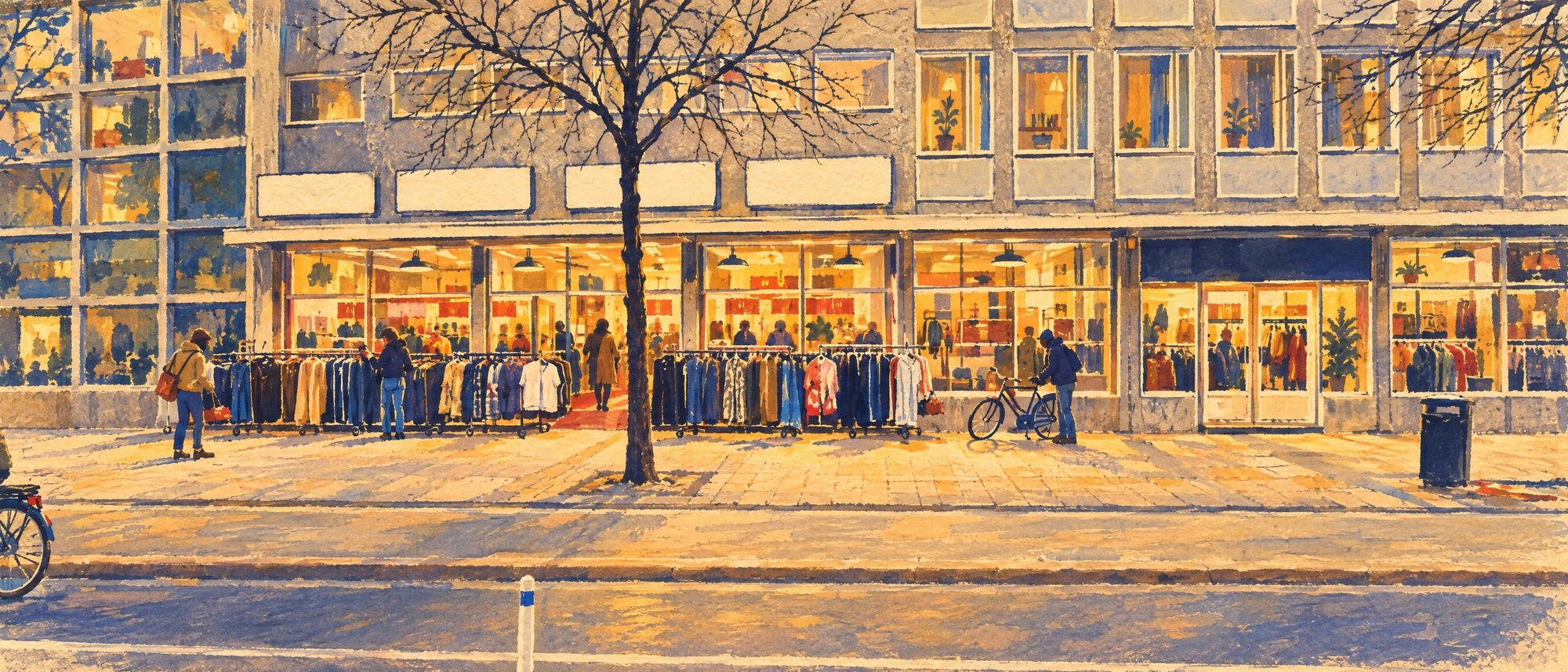 Boutique Hard Beat på Götgatan 86 — målad efter gatuvyn